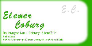 elemer coburg business card